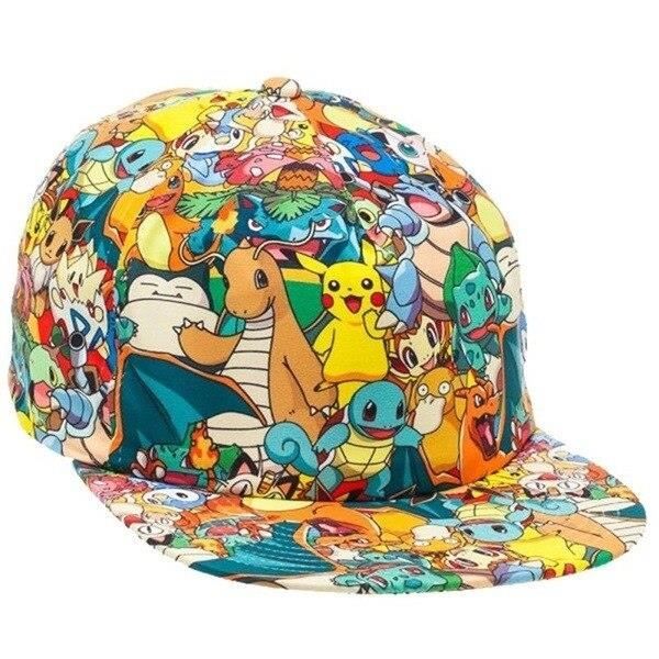 pokemon 4-Adult -Casquette de Baseball dessin animé Pokemon Pikachu, chapeau ajustable, Cosplay Hip Hop, pour filles et garçons, jou