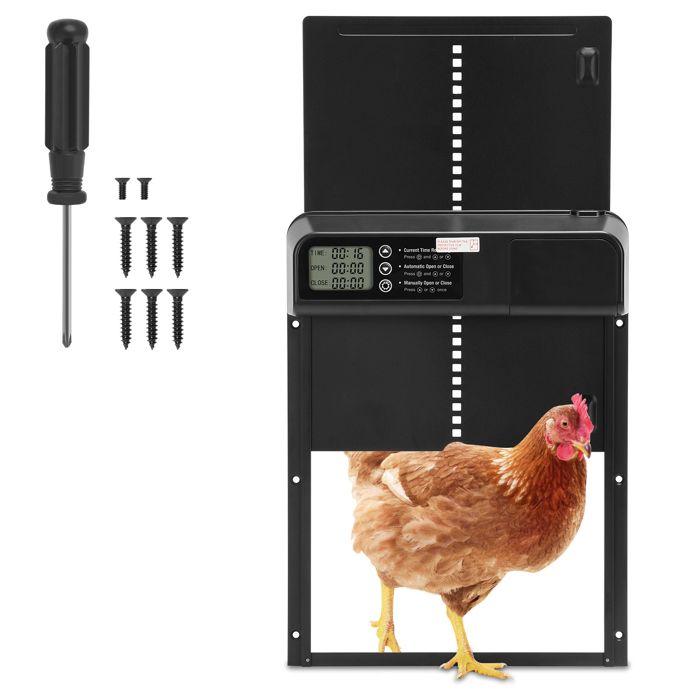 Meilleurs prix pour Porte Automatique Poulailler, avec Minuterie d'ouverture 33x24.5cm POULAILLER