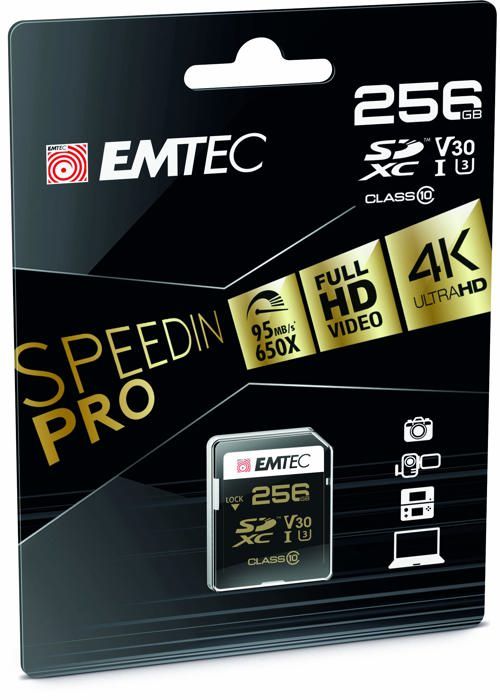 EMTEC SpeedIN' PRO Carte mémoire flash Video Class V30 / UHS I U3 / Class10 SDXC - vue 5