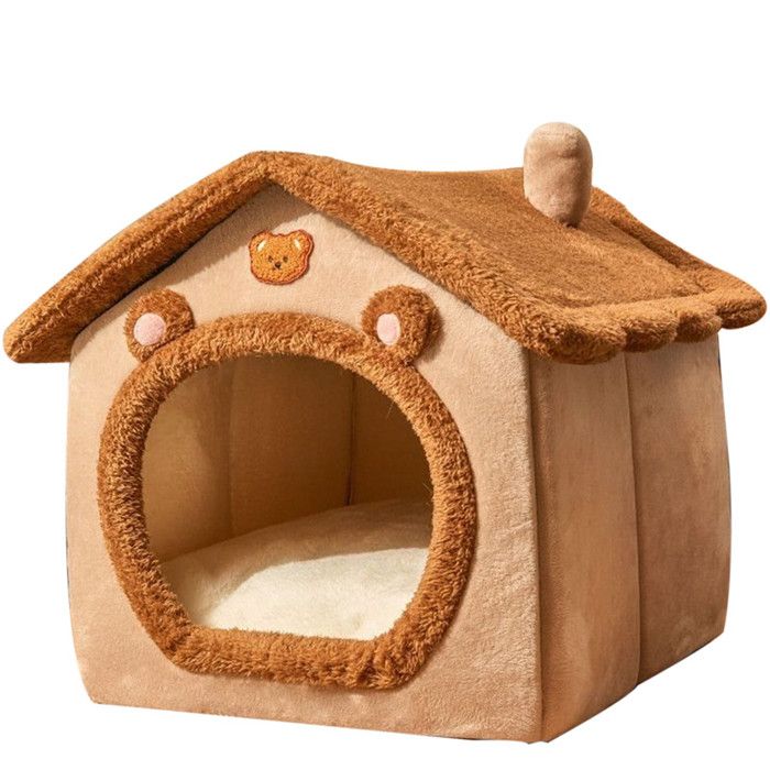 Comparer les prix de Lit De Grotte pour Chat,Igloo Chaud Et Confortable pour Chat en Peluche, Maison De Chat Confortable Pliable