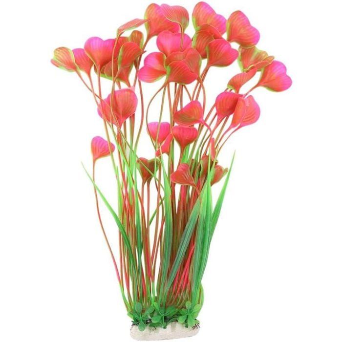 Comparer les prix de Plantes Aquatiques Artificielles pour Aquariums Dcor en Plastique Raliste pour Fish Tank Rose PZCC