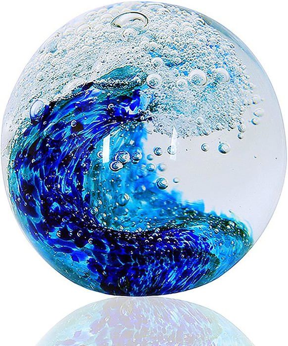 Figurine Pieuvre En Verre Soufflé Main - Mini Décoration Intérieure Unique Par Sansukjai