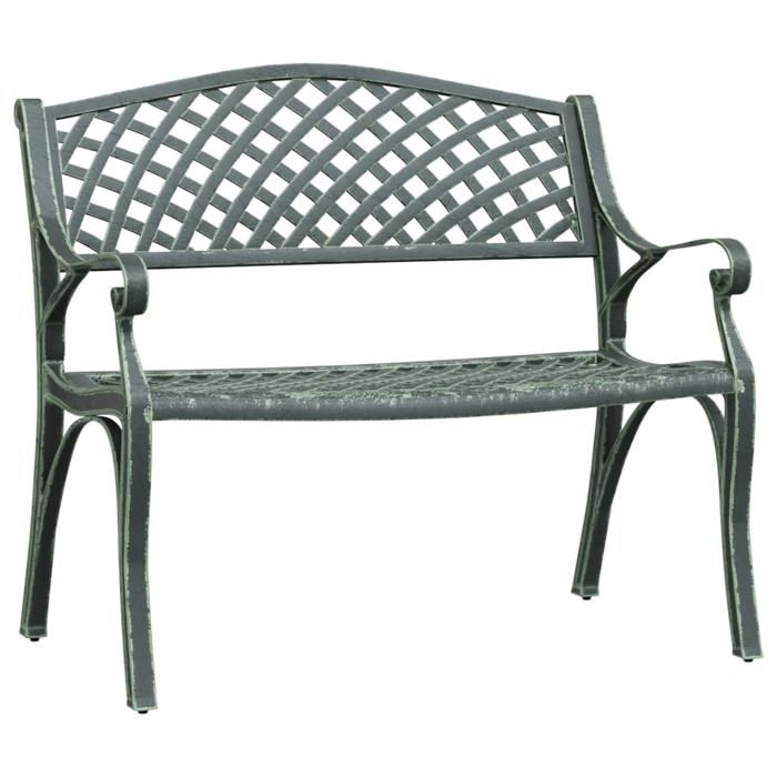 VENTE-FLASH Banc de jardin - Siège/Meuble - 102 cm Aluminium coulé Vert @4756491