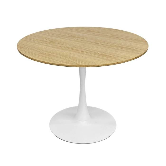 Table à manger ronde 4 personnes D100 cm bois - Oviala