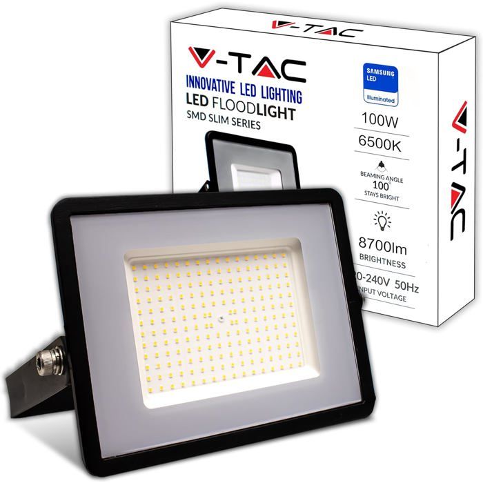 V-TAC Projecteur LED Exterieur 100W - High Performance- IP65 8700 Lumen Lampe Etanche pour Maison Jardin Garage Fabrique - V-TAC Projecteur LED Exterieur 100W - High Performance- IP65 8700 Lumen Lampe Etanche pour Maison Jardin Garage Fabrique -