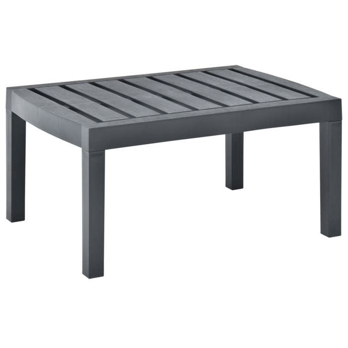 Table de jardin - vidaXL - Anthracite - Plastique - 78x55x38 cm