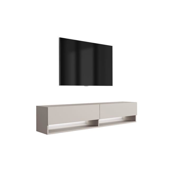 Meuble TV : Cachemire LED blanc 170 × 32 × 34 cm