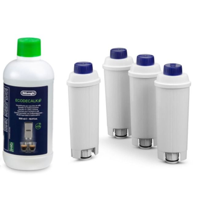 Kit entretien Delonghi pour 4 Cartouches filtrantes DLSC002 + 1 Détartrant DLSC500 - vue 1