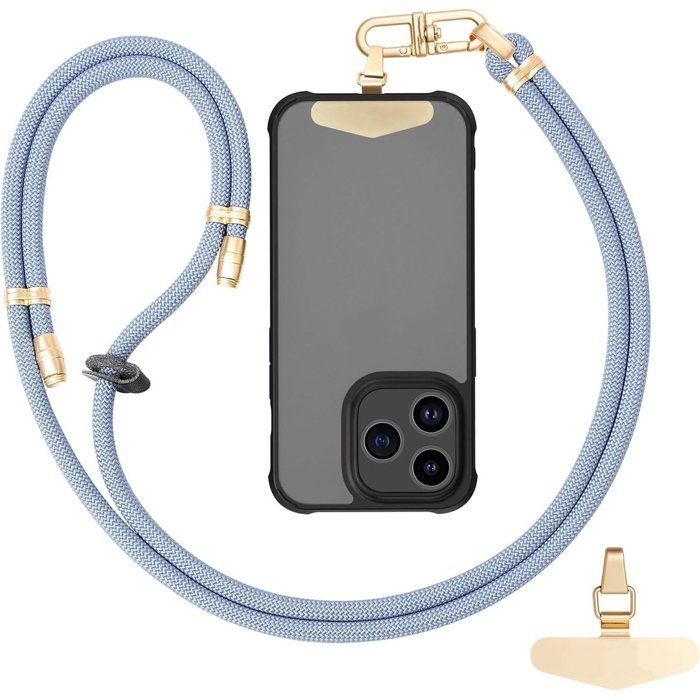 Chaîne de téléphone - Cordon de téléphone - Cordon de téléphone antivol réglable - Cordon descalade de 8 mm pour le cou et