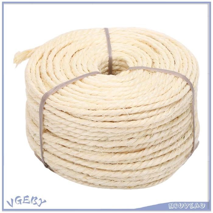 Meilleurs prix pour Duokon Corde de sisal pour chat Corde en Sisal bricolage doux et robuste poste à gratter pour chat animalerie jouet