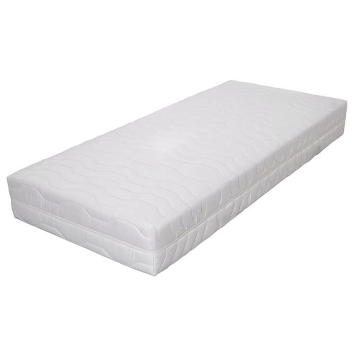 Matelas à ressorts ensachés - JILL - 80x200 cm - 7 zones - Épaisseur 20 cm - Dureté H3 - Blanc - Housse lavable