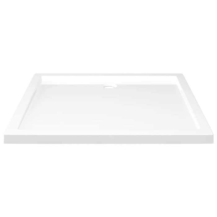 Receveur de douche rectangulaire - WIENS - 80x90 cm - Blanc - ABS avec renfort en fibre de verre - Seuil bas