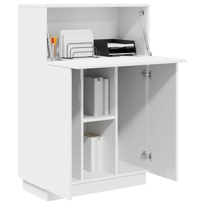 Bureau Blanc CLOUD Table à écrire Pour 1 personne Blanc 71.5x31.5x106.5 cm bois dingénierie BBB1010
