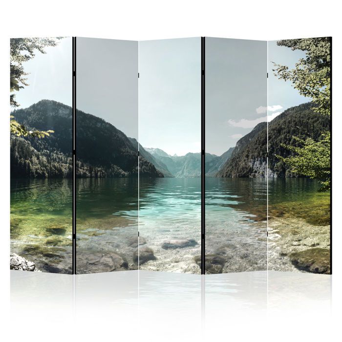 Paravent intérieur bilatéral - LumaSoul - 5-2-28-0-3b-1-2-5 - 5 pièces - 225x172 cm - Lac 1
