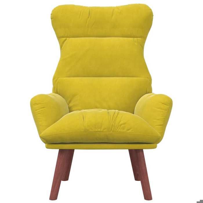 TOP 2026 Chaise Relax - 1 place Fauteuil - Jaune 69x74x93 cm Velours FF4992