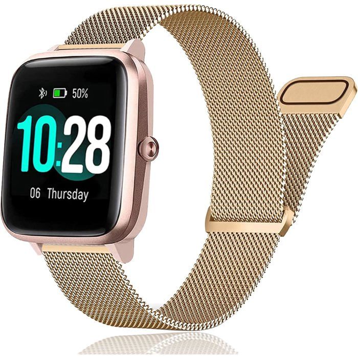 Bracelet en métal pour montre-KAL-Bracelet Métal 19mm Compatible Veryfitpro et Modèles ID Series