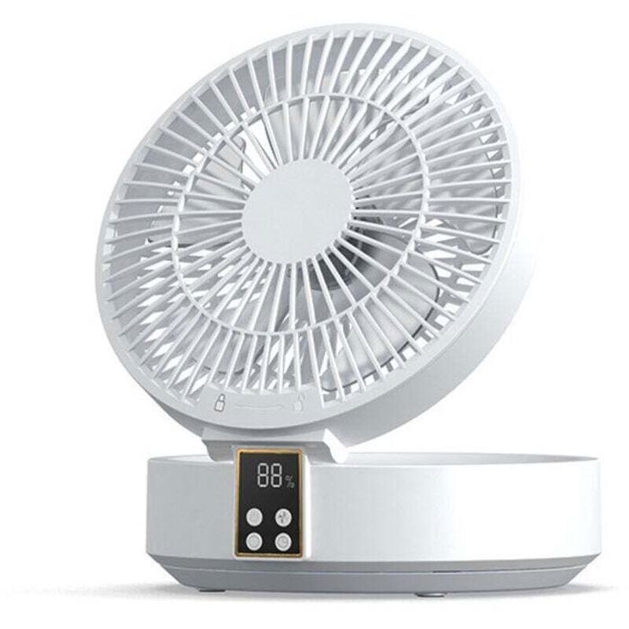 Ventilateur de table portable - PZCC - Silencieux - Ultra puissant - USB rechargeable - Batterie 1000mAh - 120° rotatif - Pzcc