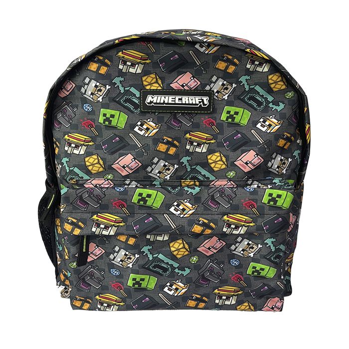 DAM Minecraft Pixel 25 Sac à dos Américain adaptable à un chariot. 31x13 5x42 Cm. Couleur : Multicolore