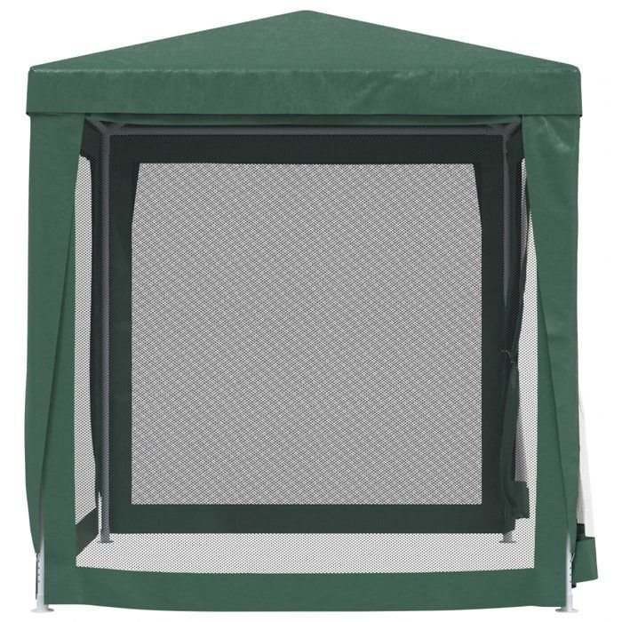 Joli & Fonctionnel - Tente de fête avec 4 parois latérales en maille Vert 2x2 m PEHD - Anti-UV - Pour camping &1157996