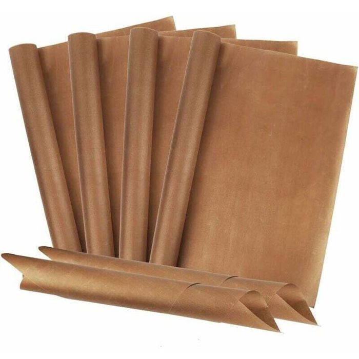 Feuille de cuisson réutilisable - PZCC - Lot de 6 - 40x60 cm - Fibre de verre - Antiadhésif Feuille de cuisson réutilisable - PZCC - Lot de 6 - 40x60 cm - Fibre de verre - Antiadhésif