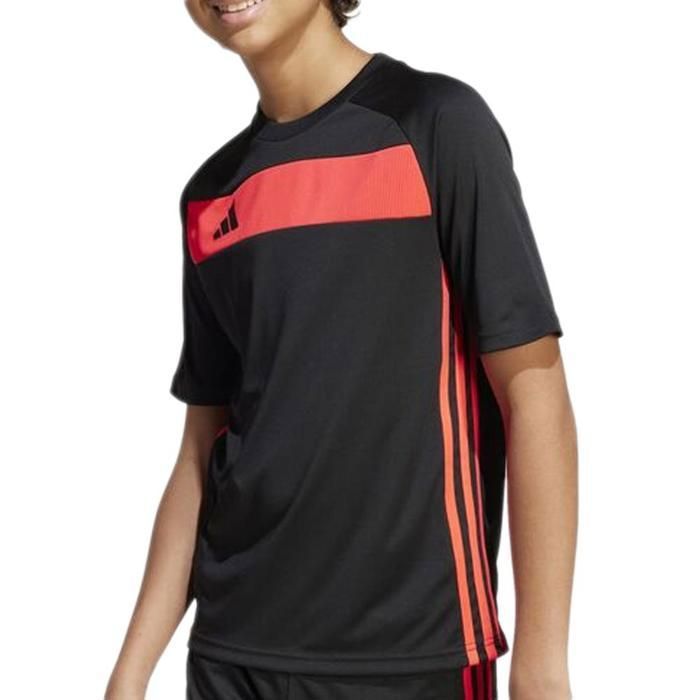 T-Shirt Noir/Rouge Homme Adidas Tiro