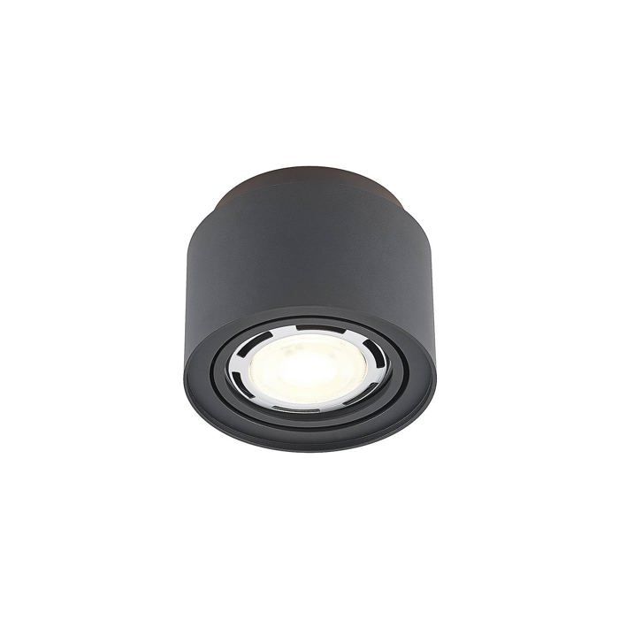 Arcchio Spot Walisa à intensité variable (Moderne) en Noir Aluminium e. a. pour Salon & Salle manger (1 lampe à GU10) Plafonnier