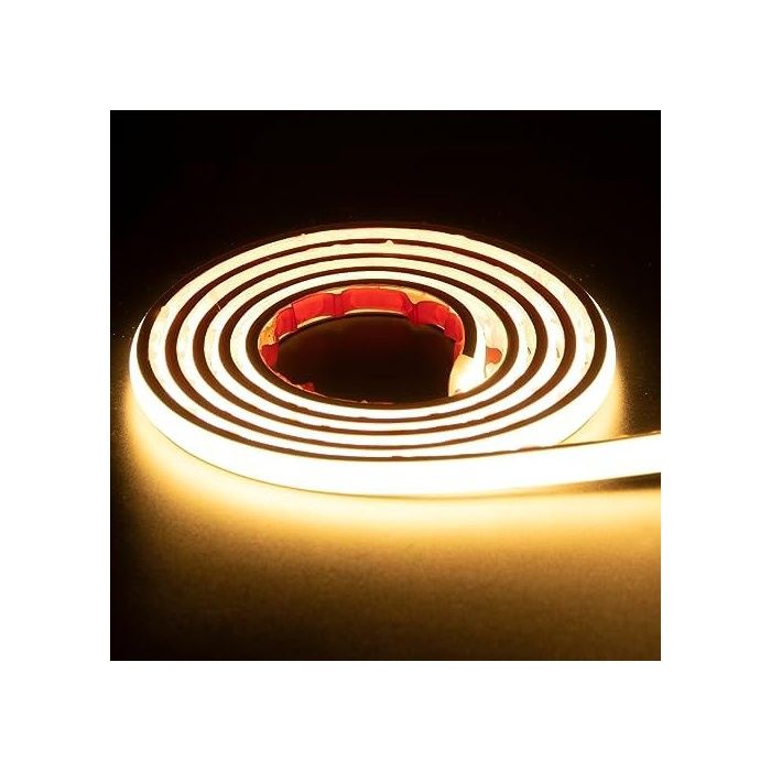 COB Ruban LED Autocollant 1M 2M 5M 10M Bande AC 220V 230V IP67 Etanche Bandeau Blanc Froid Blanc Chaud Blanc Chaud 1m 1m BANDE LED