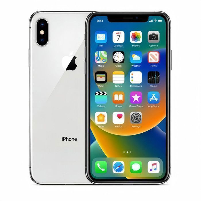 Apple iPhone X 64 Go  Argent- Débloqué - Reconditionné - Excellent état