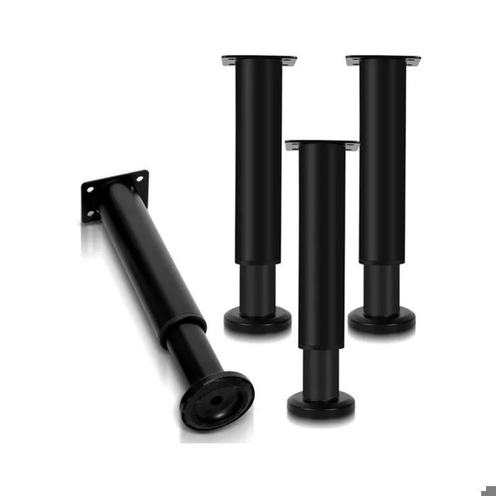 4pcs Pieds de meubles réglables - Hauteur réglable 18 30 cm Patins en silicone antiglisse - Noir 4pcs Pieds de meubles réglables - Hauteur réglable 18 30 cm Patins en silicone antiglisse - Noir