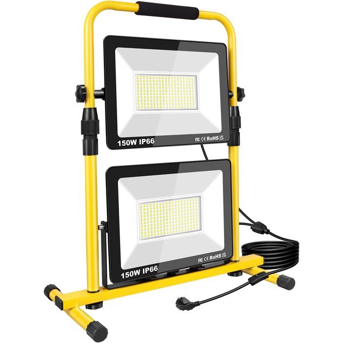 300W Projecteur Led Chantier 30000Lm Lampe De Chantier Avec Prise[CA151]