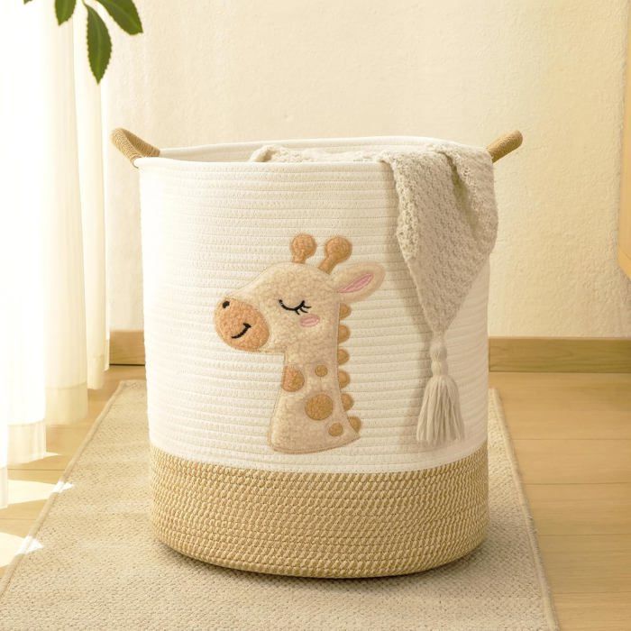 Grand Panier A Linge Enfant Panier De Rangement Bebe 45X38Cm Large Laundry Basket Grande Corbeille Paniere A Linge Sale Pliable