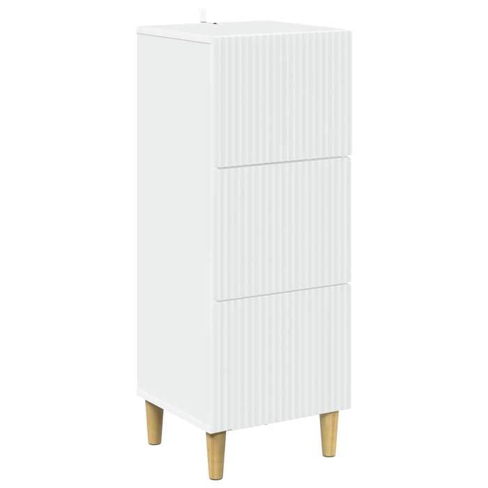 Elégance - Chic Commode moderne salon-séjour - Armoire à tiroirs - Blanc - 33x34 5x90cm - Bois dingénierie_0890015