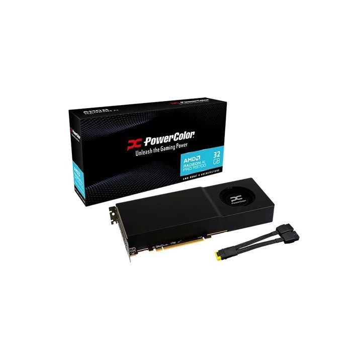 Carte Graphique PowerColor Radeon AI PRO R9700 GDDR6 PCIe 5.0 IA Pro - vue 3