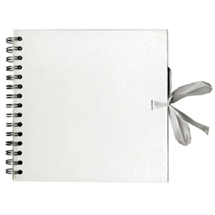Album scrapbooking 30 cm - Blanc int. kraft - 40 feuilles - Artémio
