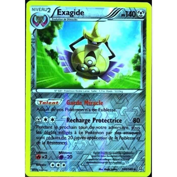 Carte Pokemon 100 160 Exagide 140 Pv Reverse Serie Xy Cdiscount Jeux Jouets