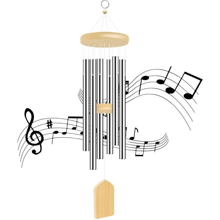 Ensemble d'artisanat - DIY - Carillon à Vent en Bois - 10 Pièces - Multicolore - Créativité pour Enfants - Jardin
