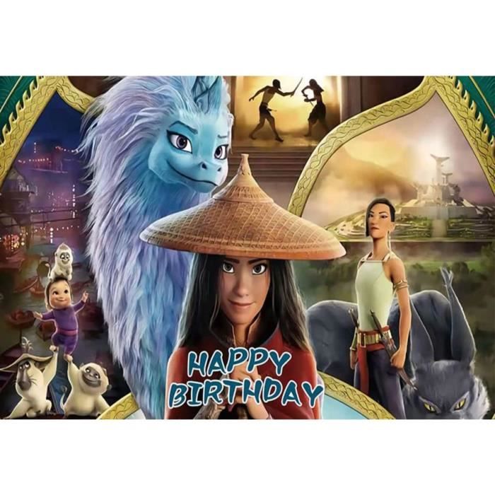 Decoration Anniversaire Dragon Raya Dessin Anime Fete Photographie Toile De Fond Photo Anniversaire Raya Et Le Dernier Dragon 474 Cdiscount Appareil Photo