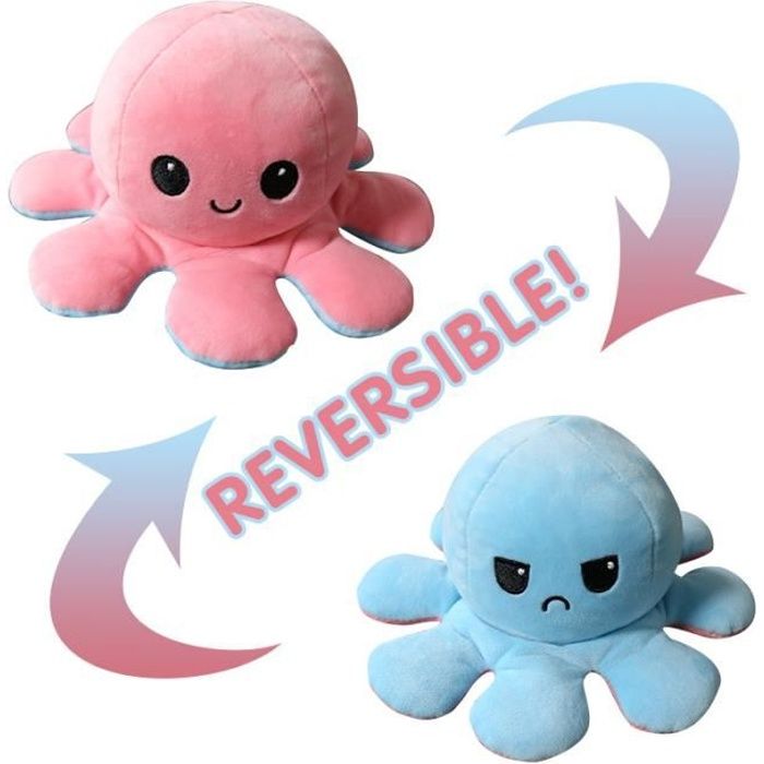 Poupee De Poulpe Retournee Multicolore Expression Recto Verso En Peluche Pieuvre Retournee Un Ensemble De Deux Cdiscount Jeux Jouets