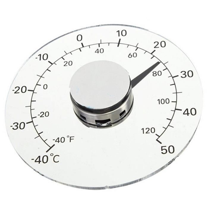Thermomètre Extérieur Fenêtre 4,3 Pouces - Intérieur/Extérieur Étanche Avec Cadran Transparent