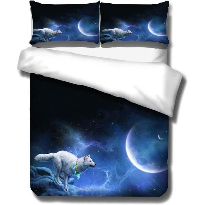 Gros Plan Sur Un Loup Arctique Housse De Couette Parure De