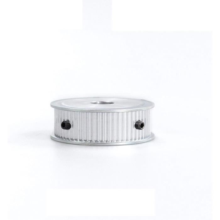 Poulie GT2 Aluminium 60 Dents - Pour Courroie 10mm - Alésage 3-15mm