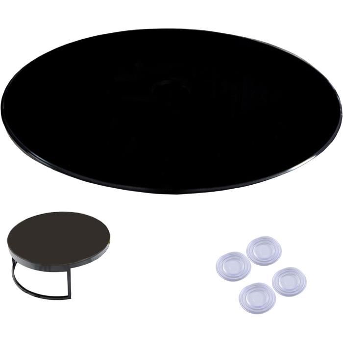 Plateau de table professionnel en verre noir 2/4 personnes D70
