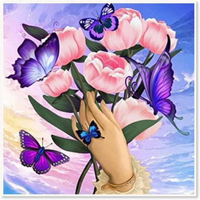 Diamond Painting - Harmonie Ethnique Fleurs et Plumes (100cm x 100cm) main image 1