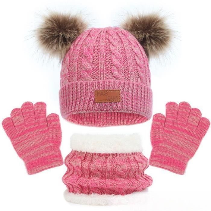 Bonnet Hiver Double Épaisseur Enfant - Chaud Et Confortable Pour Garçons Et Filles