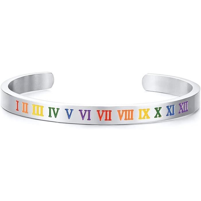 HOWAF 16 Bracelet Drapeau LGBT Arc en Ciel Bracelet Drapeau Bisexuel Lesbienne Bi Pansexuel Transgenre Non Binaire LGBT Accessoires