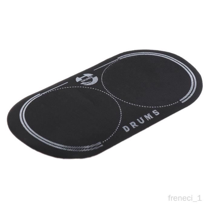 Milisten - Lot De 4 Patchs De Protection Pour Peaux De Batterie (grosse Caisse) - Autocollants Noirs, Réducteurs D'harmoniques - Pour Double Pédale