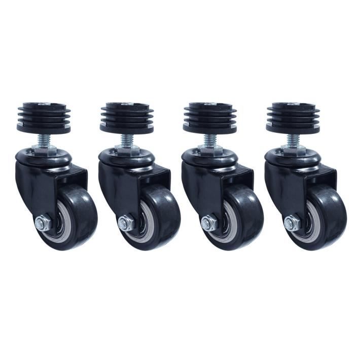 Roulette Pivotante 360° Double - 40x30mm Tige Filetée M8 - Pour Chaise, Meuble, Chariot - 5