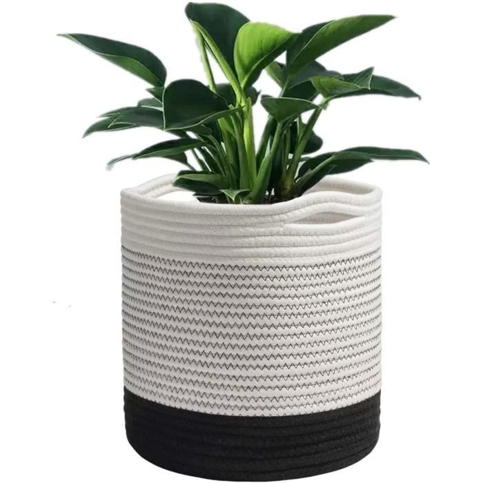 Grand Panier Tressé Pour Plantes D'Intérieur – Cache-Pot En Paille Naturelle Élégant Et Spacieux
