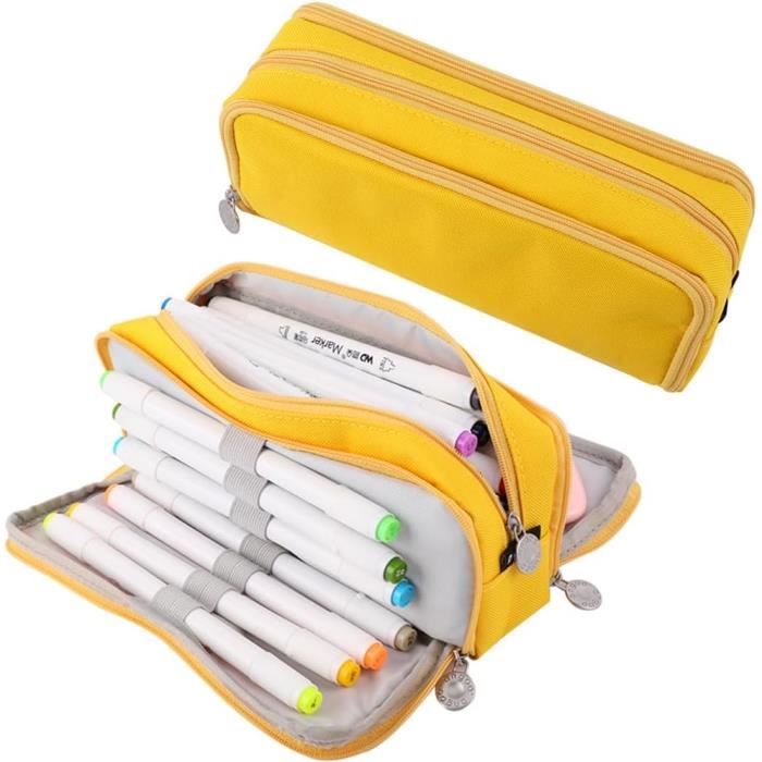 Trousse À Crayons Avec Plumes, Grande Capacité, Pour Filles Et Garçons