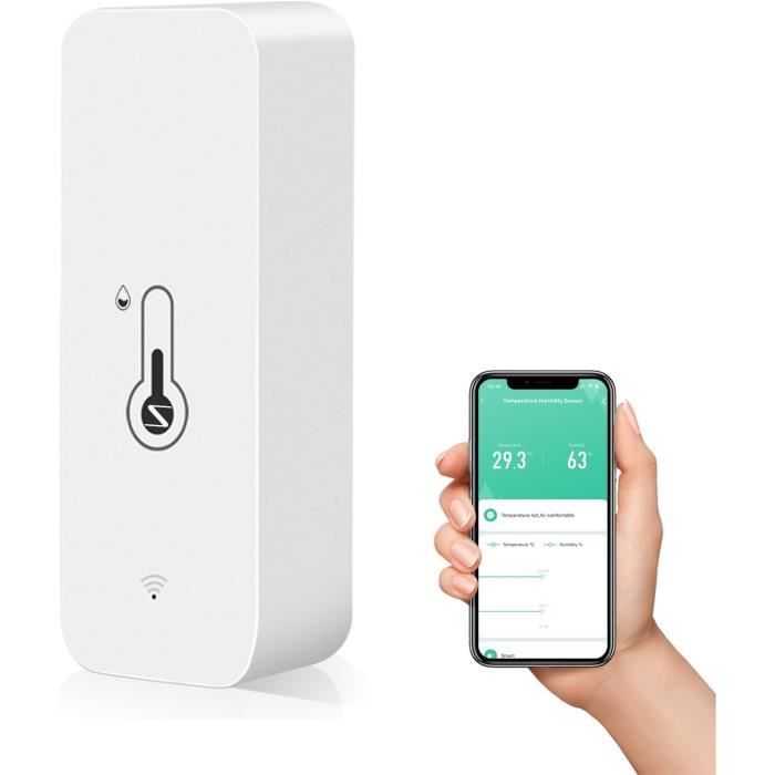 Capteur Sans Fil Intérieur Extérieur Otio - Thermomètre Hygromètre Connecté Alexa Et Google Home Capteur Température Humidité Intérieur Extérieur